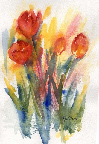 Primary-Tulips-floral-watercolor-painting-marybenke